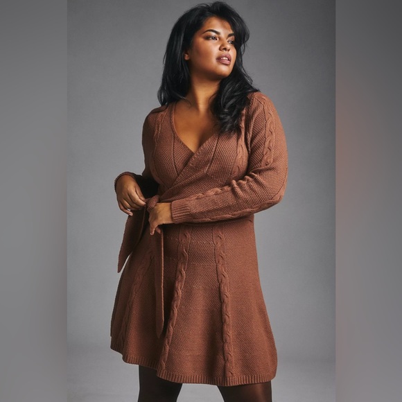 Anthropologie Greylin Wrap Sweater Dress - Picture 4 of 16